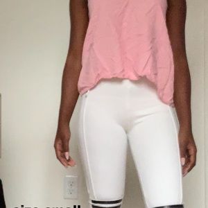 black and white striped leggings